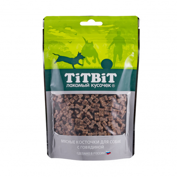 ПР0054788 Лакомство для собак Косточки мясные с говядиной 145г TITBIT 