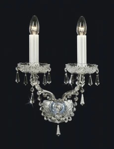 Traditional bathrooms Настенный светильник CHARLES из хрусталя на 2 рожка из BOHEMIAN CUT CRYSTAL TB-WL-00-002
