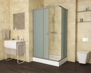Душ. уголок NG- 012-14Q (1200х800х1950) низкий поддон(13см) стекло МАТОВОЕ, 2 места