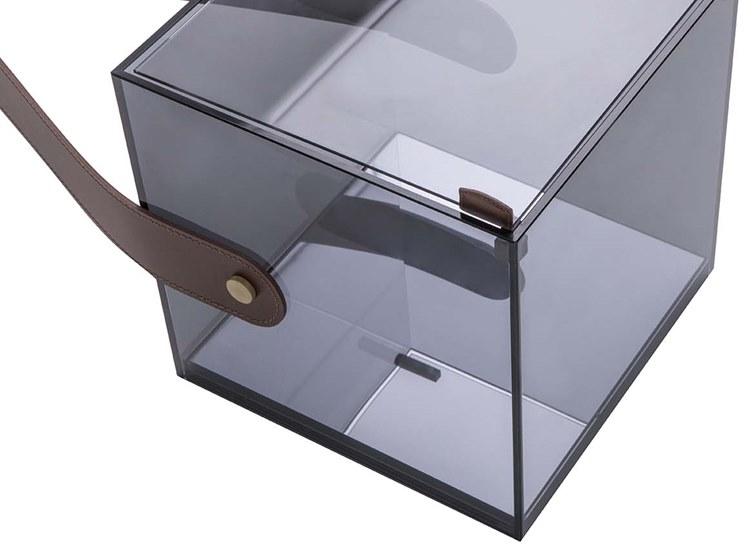 Tonin Casa Подвесной шкаф-витрина с кожаной опорой  T6477  - Вид №1