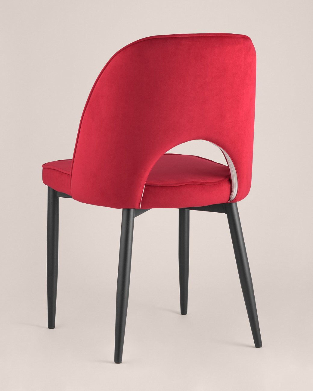 Стул со спинкой красный с черными металлическими ножками "Молли" STOOL GROUP ДИЗАЙНЕРСКИЕ 00-3881922 Красный  - Вид №3