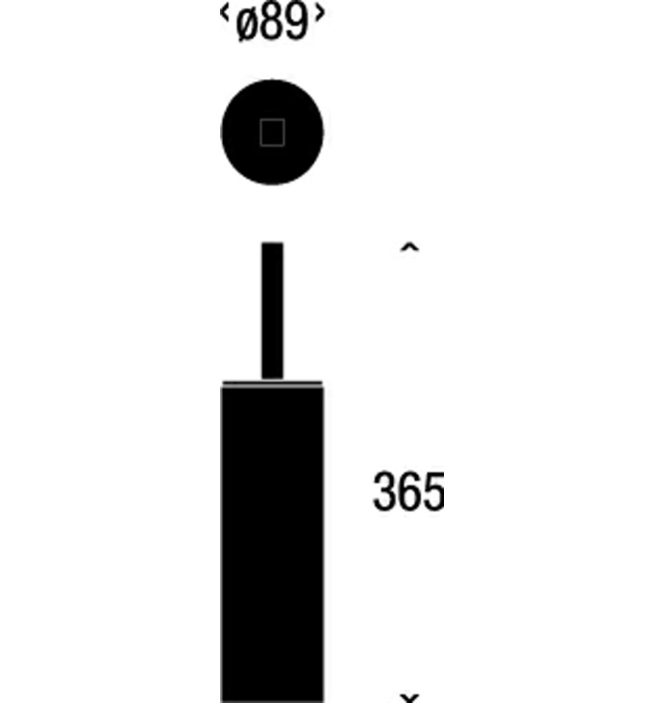 FROST Ершик для унитаза 3, напольный » черный Нержавеющая сталь Черный Q302236575  - Вид №2