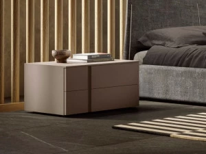 JESSE Прямоугольная прикроватная тумбочка из лакированной древесины с ящиками Shade