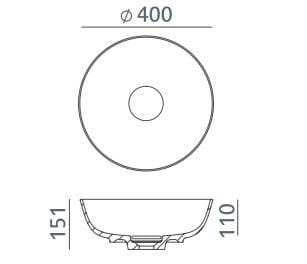 Круглая столешница dolotek© Acquabella Acquawhite ARCH-00097379 - Вид №2