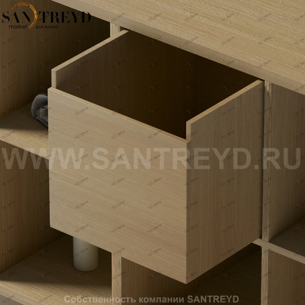 Agape KONTE Ящик из МДФ под натуральный дуб AMOB046RT