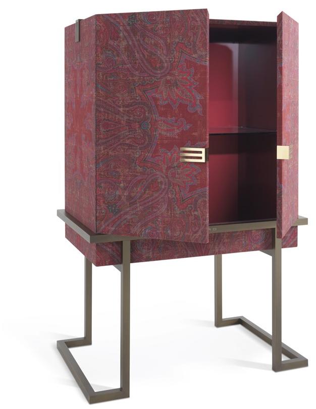 ETRO Home Interiors Комод с распашными дверцами из металла и ткани Kolkata E.kol.116.a - Вид №2