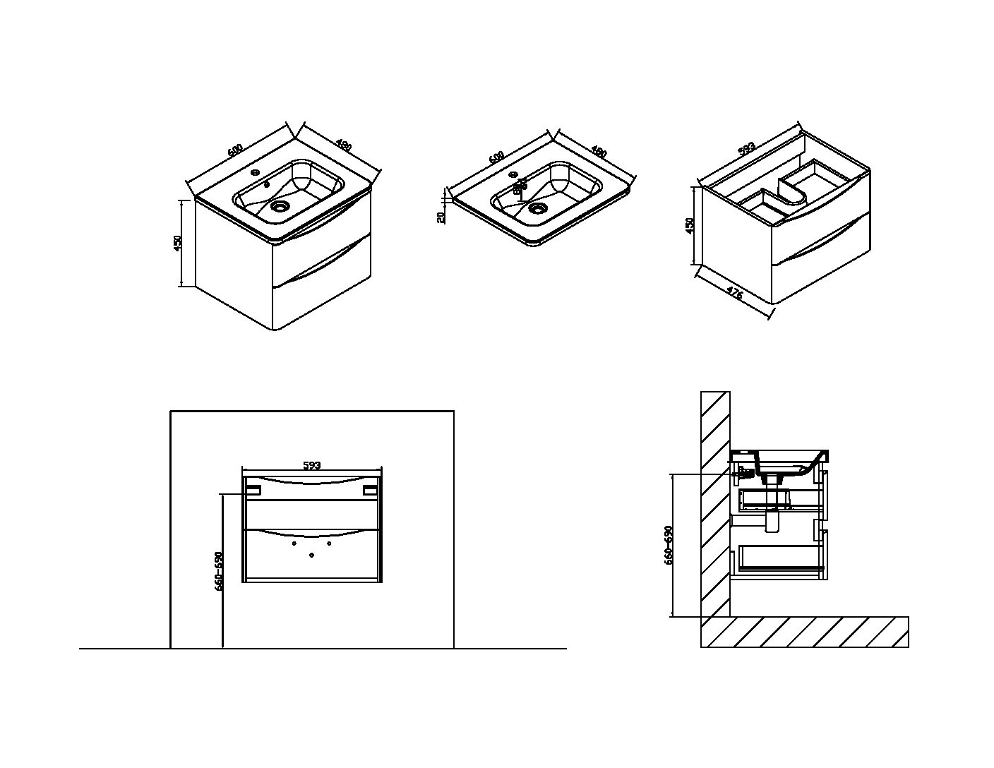 VMC-1R600RW База под раковину Vincea Roberta Santreyd - Вид №6