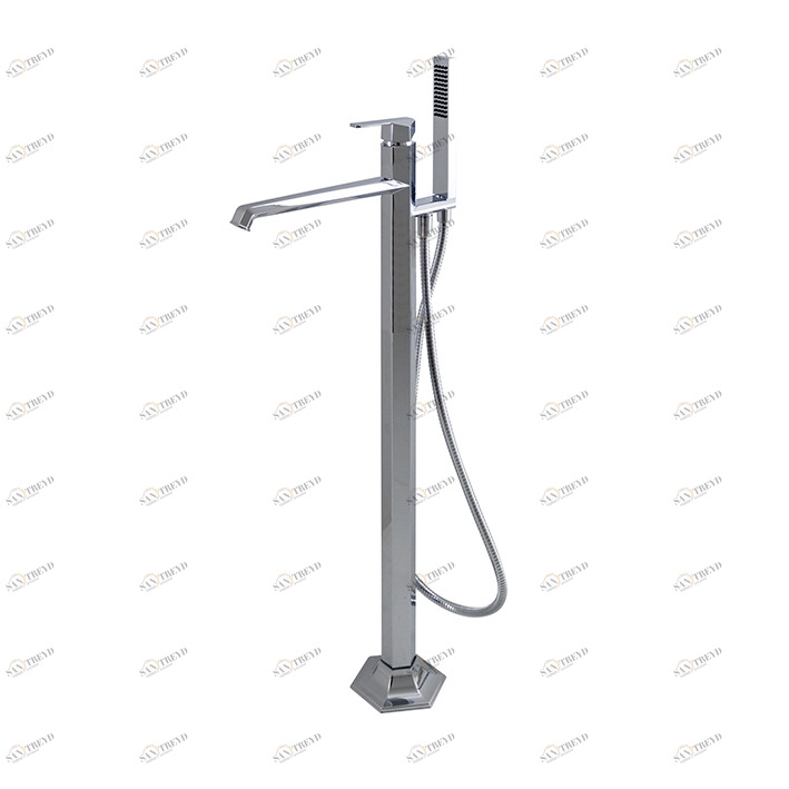 Смеситель для душа, однорычажный, напольный. Керамический картридж TRI-CONTROL Ø40 мм со встроенным переключателем. Включает ручной душ 100038634-N158760001 COTA и 100137846 - N199999498 душевой шланг 150 см. Его необходимо приобретать вместе с установлен Noken 100156040