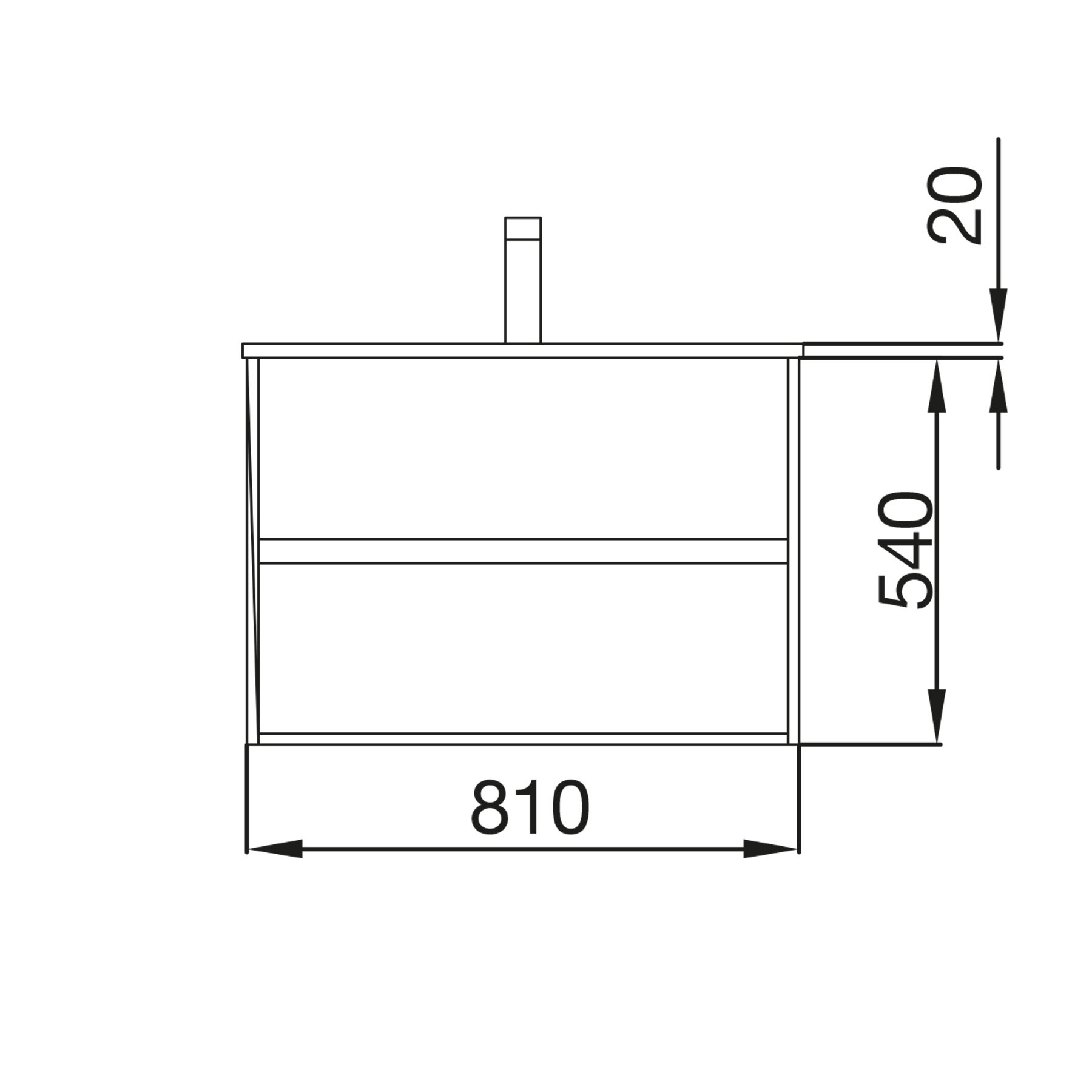 85047 SALGAR Мебель для умывальника NOJA 800 MATT GREY + Раковина Мэтт Грей - Вид №2