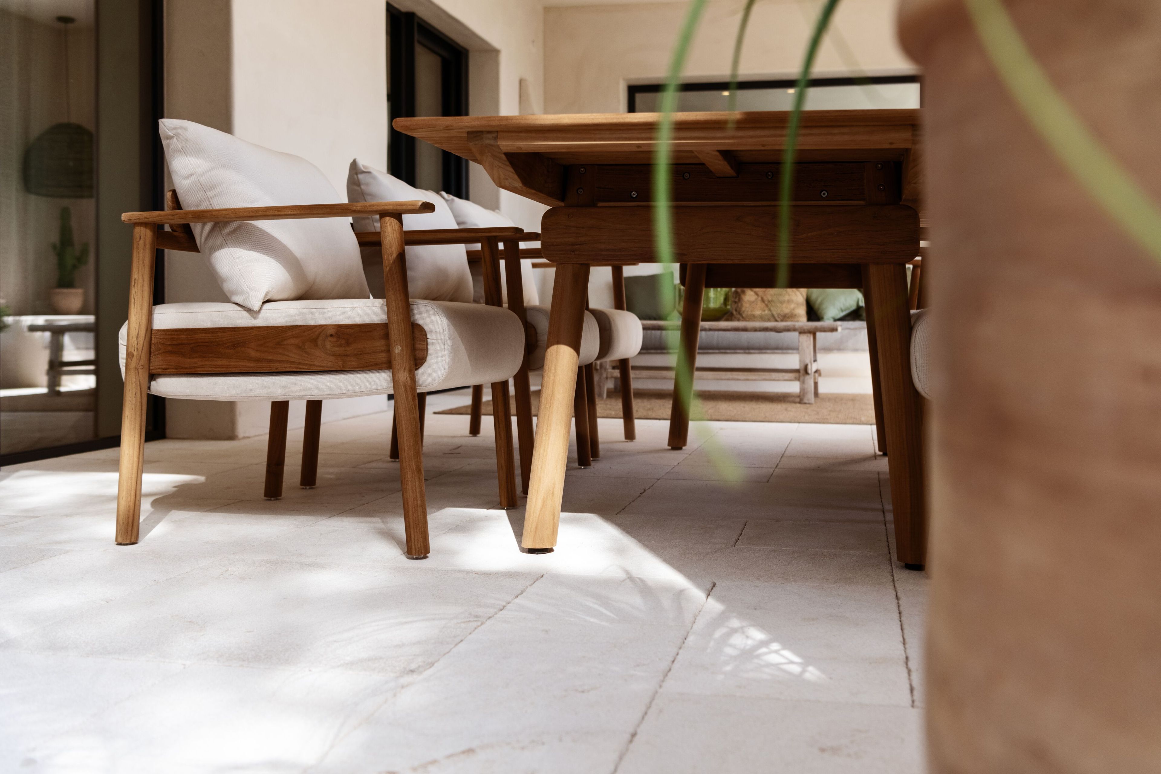 Садовый стул из тикового дерева с подушками Sunbrella FJAKA Pomalo ARCH-00099201 - Вид №10