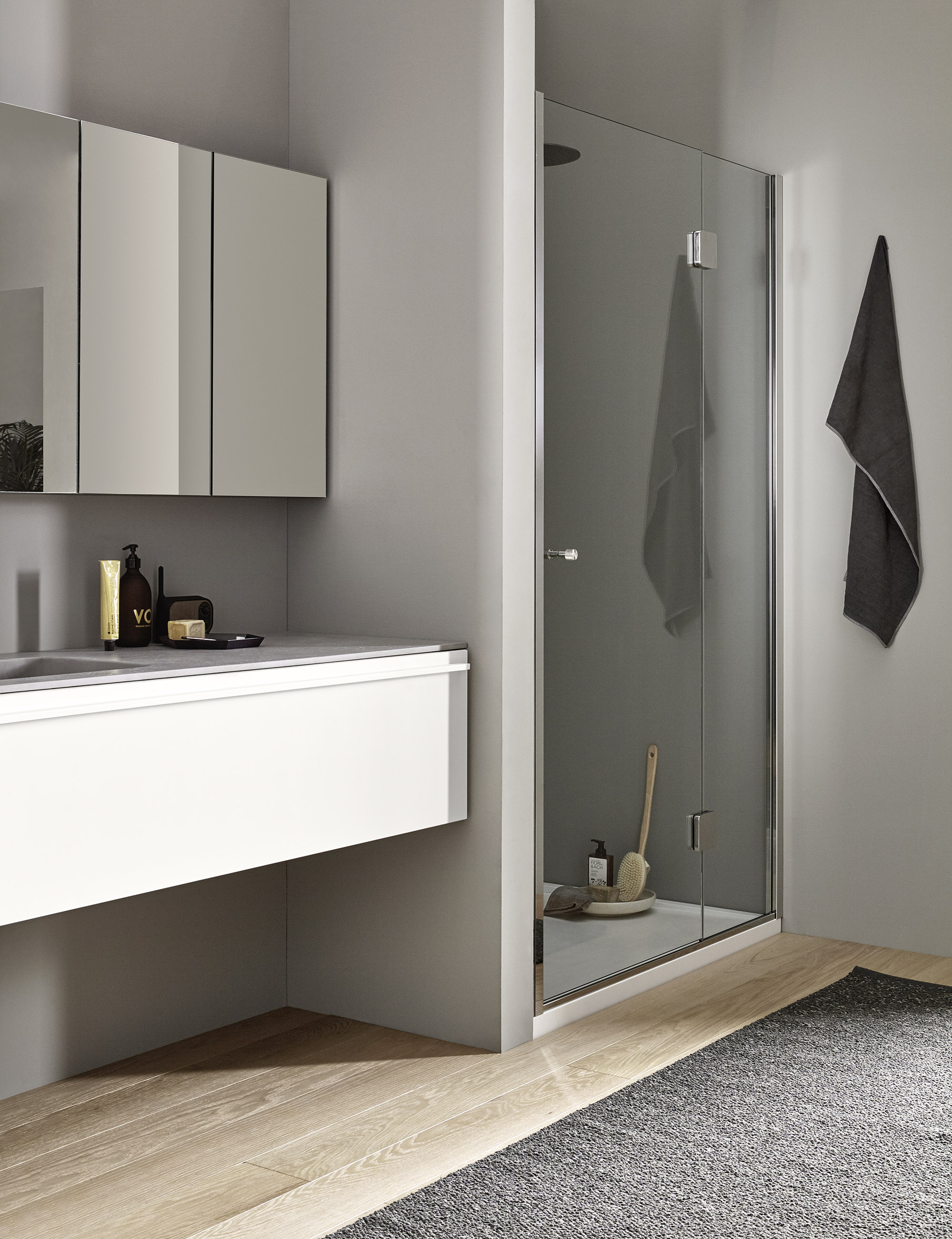 Rexa Design Фиксированное стекло с распашной дверцей REXA-ST123  - Вид №1