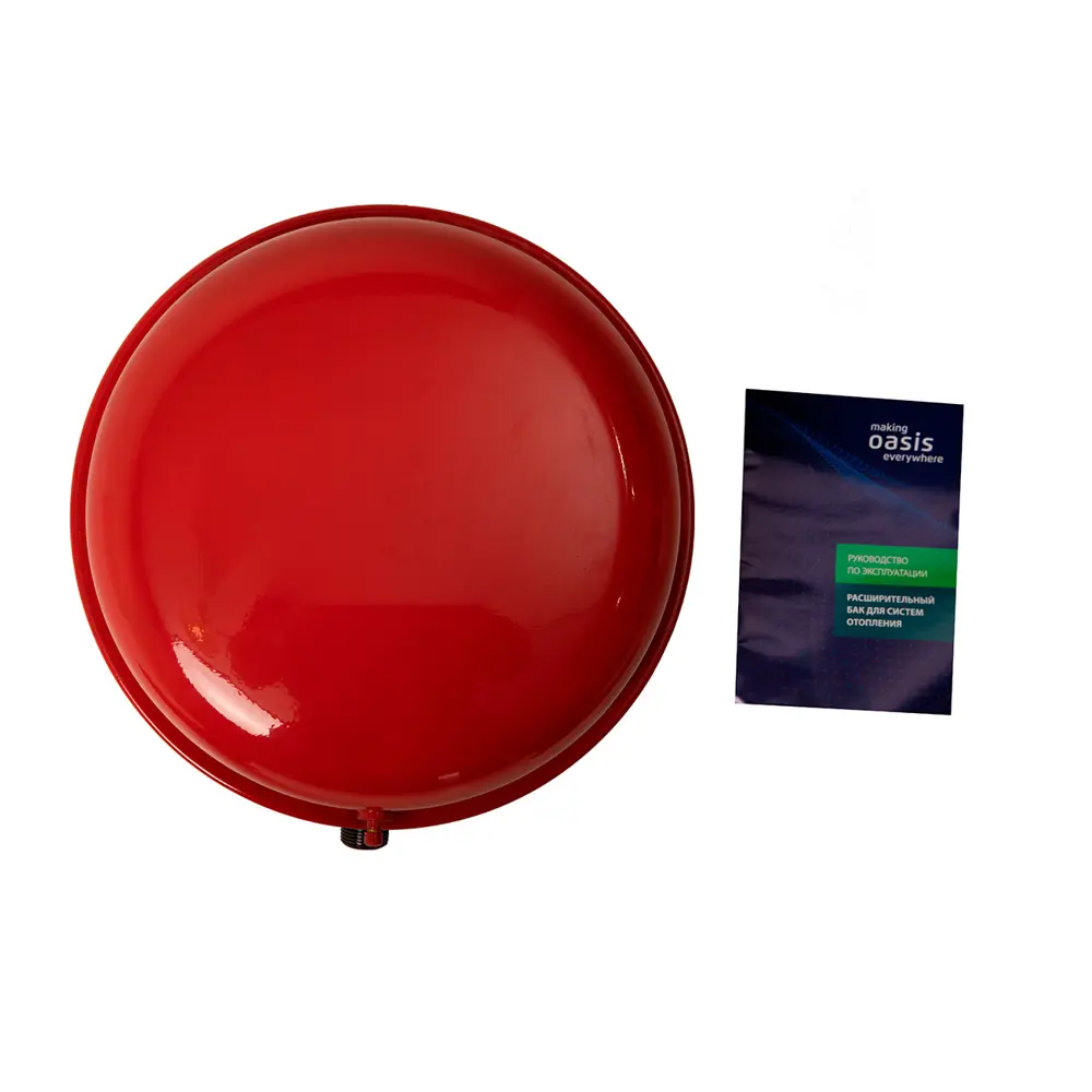 Расширительный бак для системы отопления 12 л Oasis PR-12 3/4" плоский красный STLM-2141163 - Вид №1
