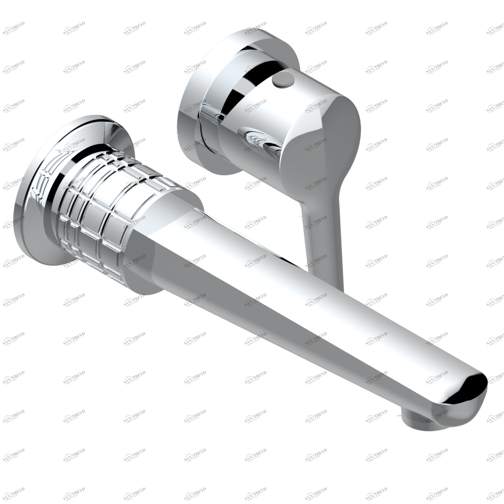 G9F-6541B Trim only for Built-in basin mixer with spout (two x 1/2'' inlets and one 1/2'' outlet), without waste Thg-paris System métal quadrillé с рукоятками Хром G9F 6541B A02 CAT.A