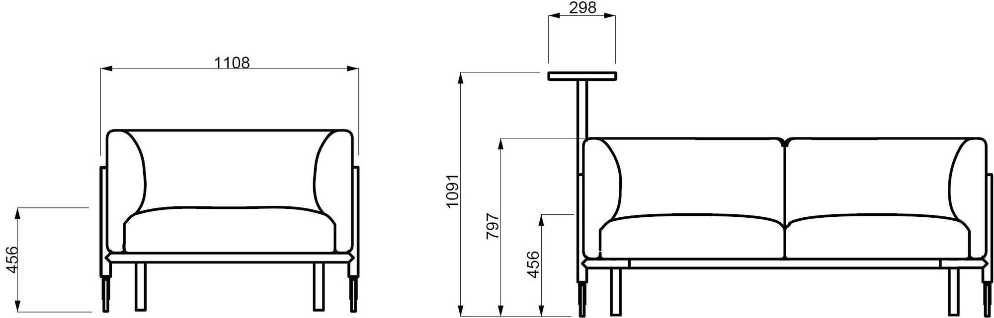 Cider Edition 2-х местный модульный диван на колесиках Valet sun-id-1393131 - Вид №2