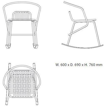 Garda Furniture Садовое кресло-качалка на веревке с подлокотниками Ataman Ga01ro - Вид №14