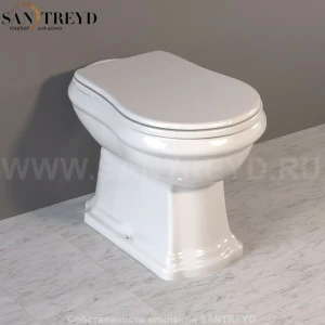 101101 Приставной унитаз напольный Белый Kerasan RETRO Италия