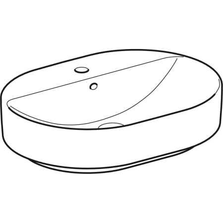 500.778.01.2 Накладная раковина Geberit VariForm эллиптической формы, с полкой для отверстия под смеситель Geberit  - Вид №9