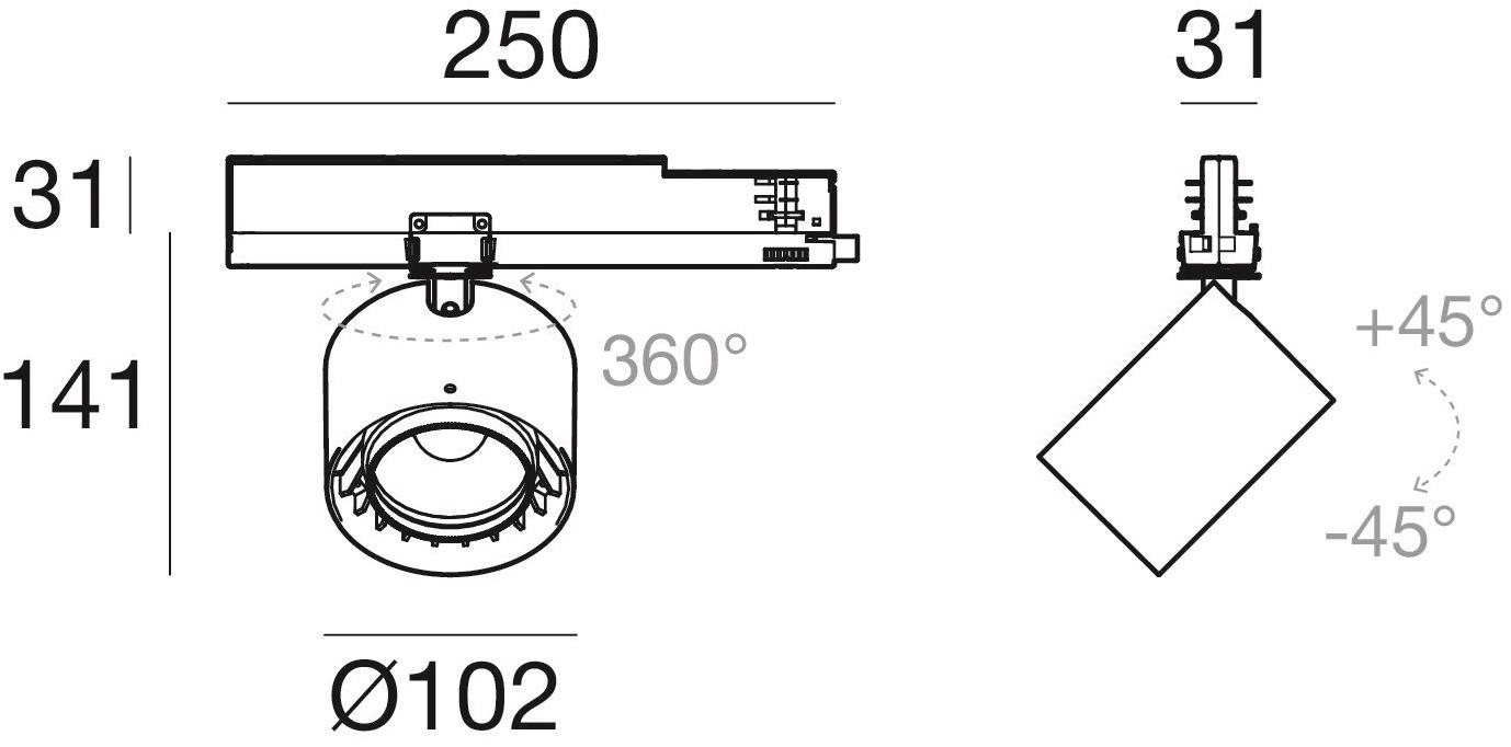 Linea Light Group Светодиодное освещение направляющих из алюминия с порошковым покрытием Optus sun-id-1414635 - Вид №7