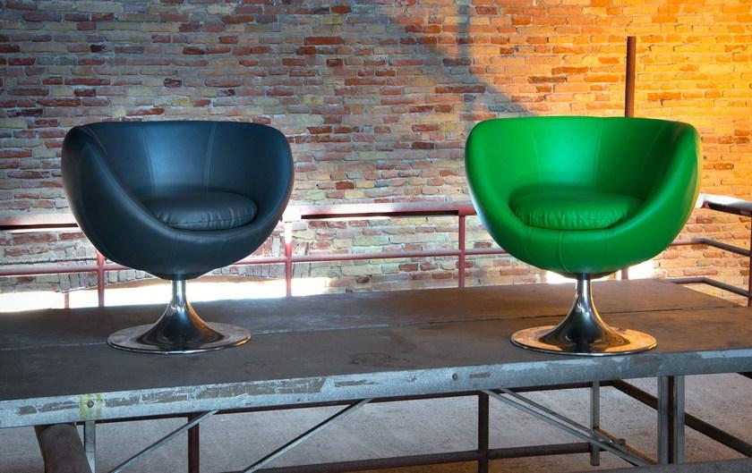 Domingo Salotti Поворотное кожаное кресло 081 sun-id-1418372 - Вид №3