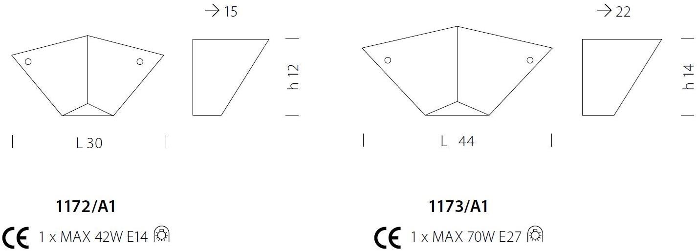 Sylcom Настенный светильник из стекла Memmo 1172 /1173 - Вид №3