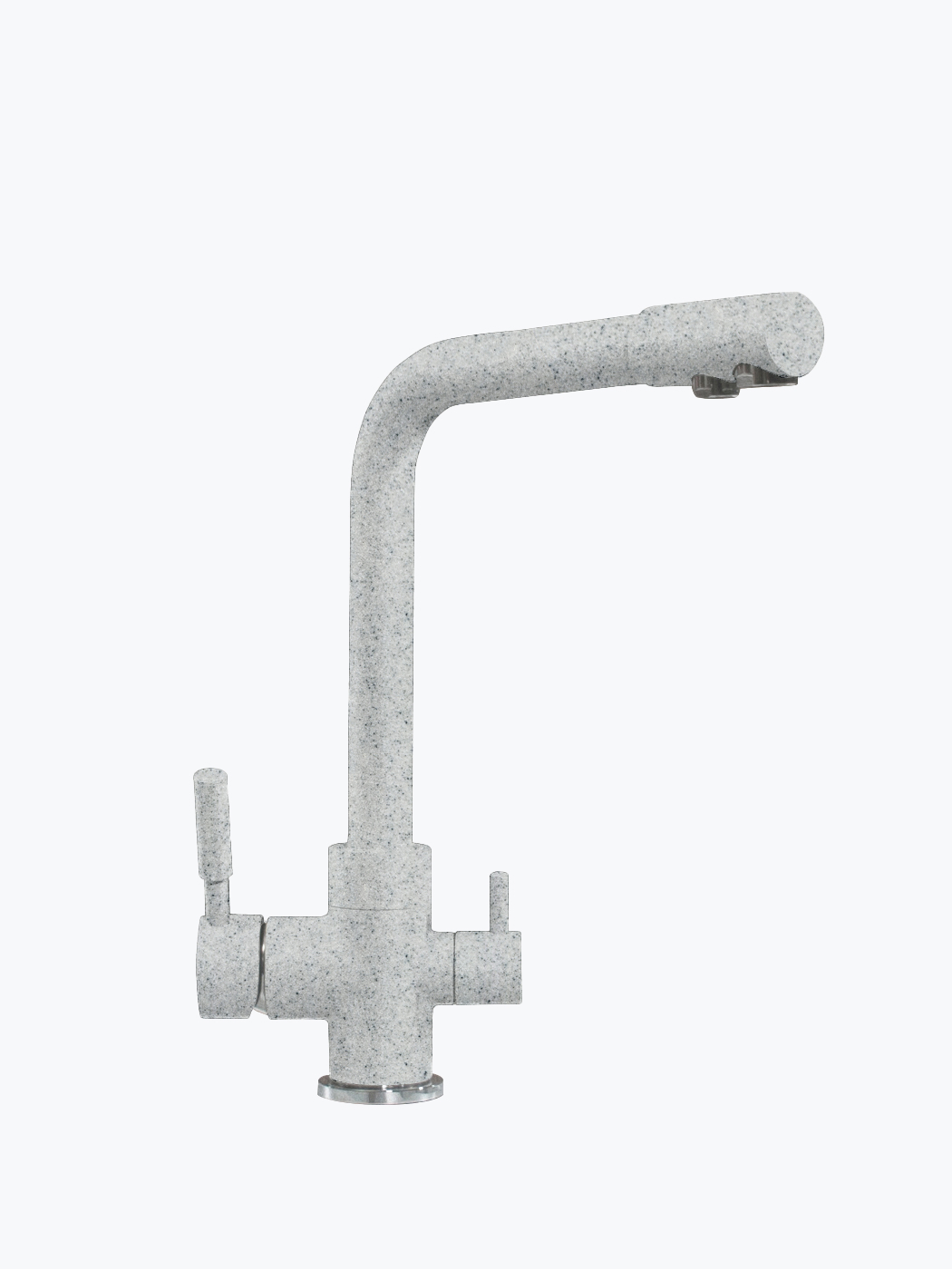 627505 Смеситель кухонный "Высокий Дуо" в тон мойки Polygran  - Вид №3