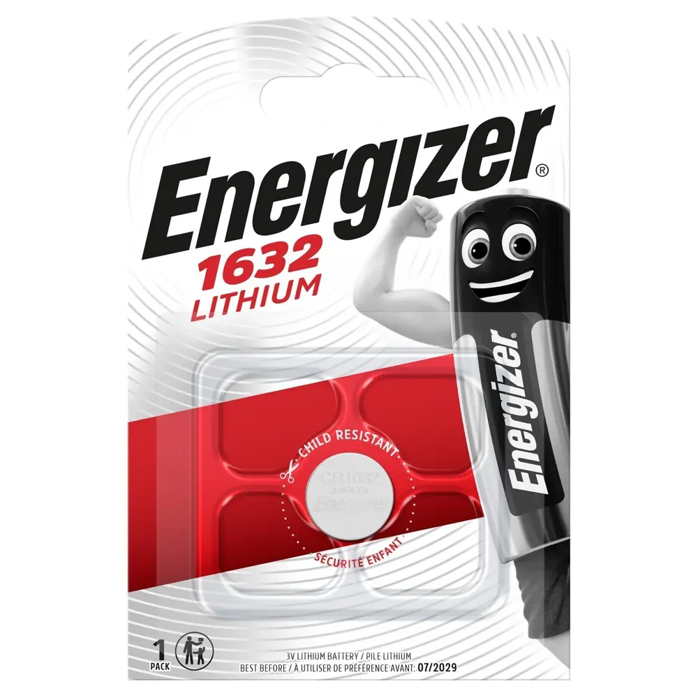 Батарейка Energizer CR1632 литиевая 1 шт. 16635143 STLM-2128768 