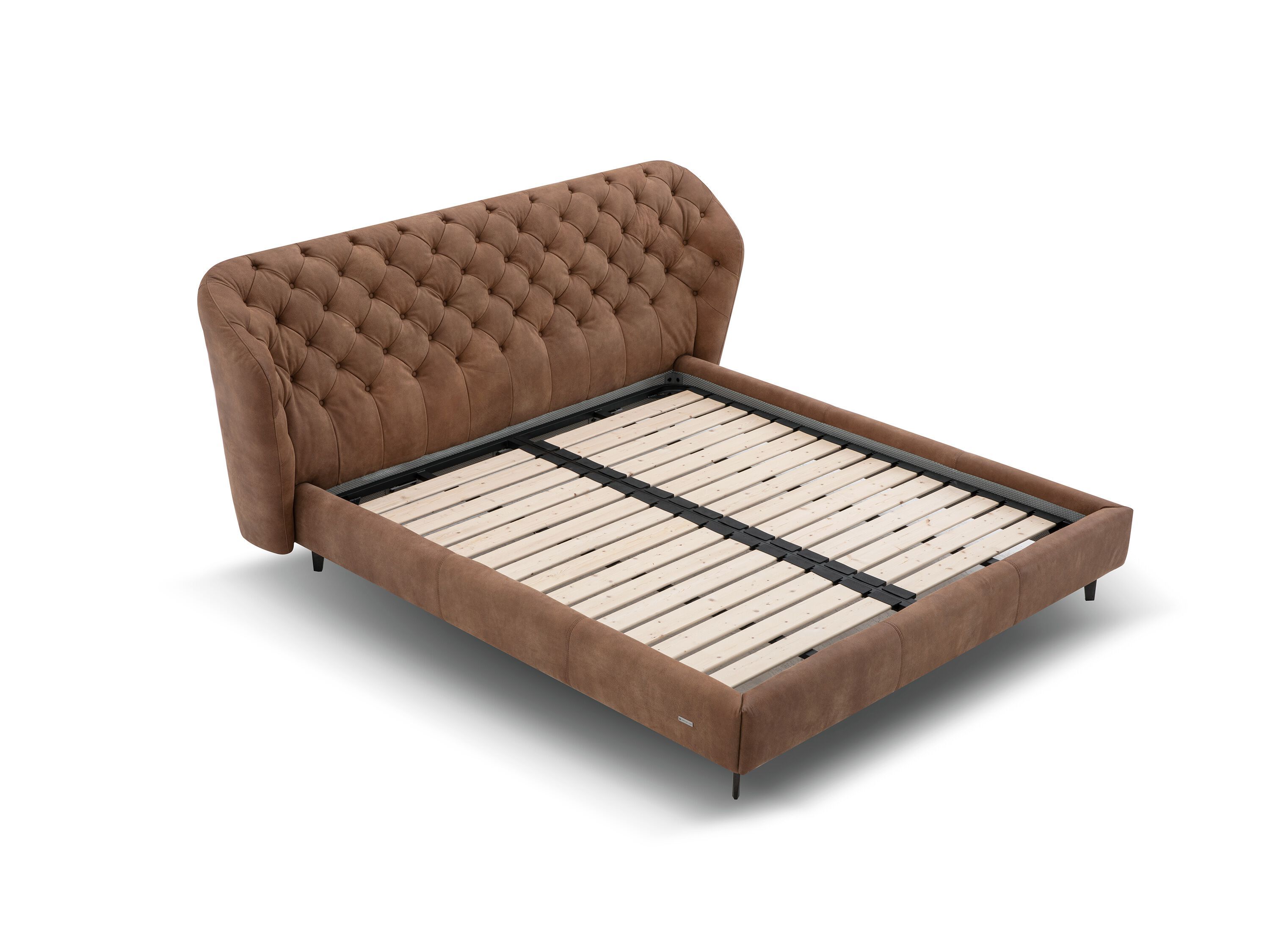 Кожаная двуспальная кровать с капитонным изголовьем CAMPO DE' FIORI TUFFE ARCH-00020293 - Вид №2