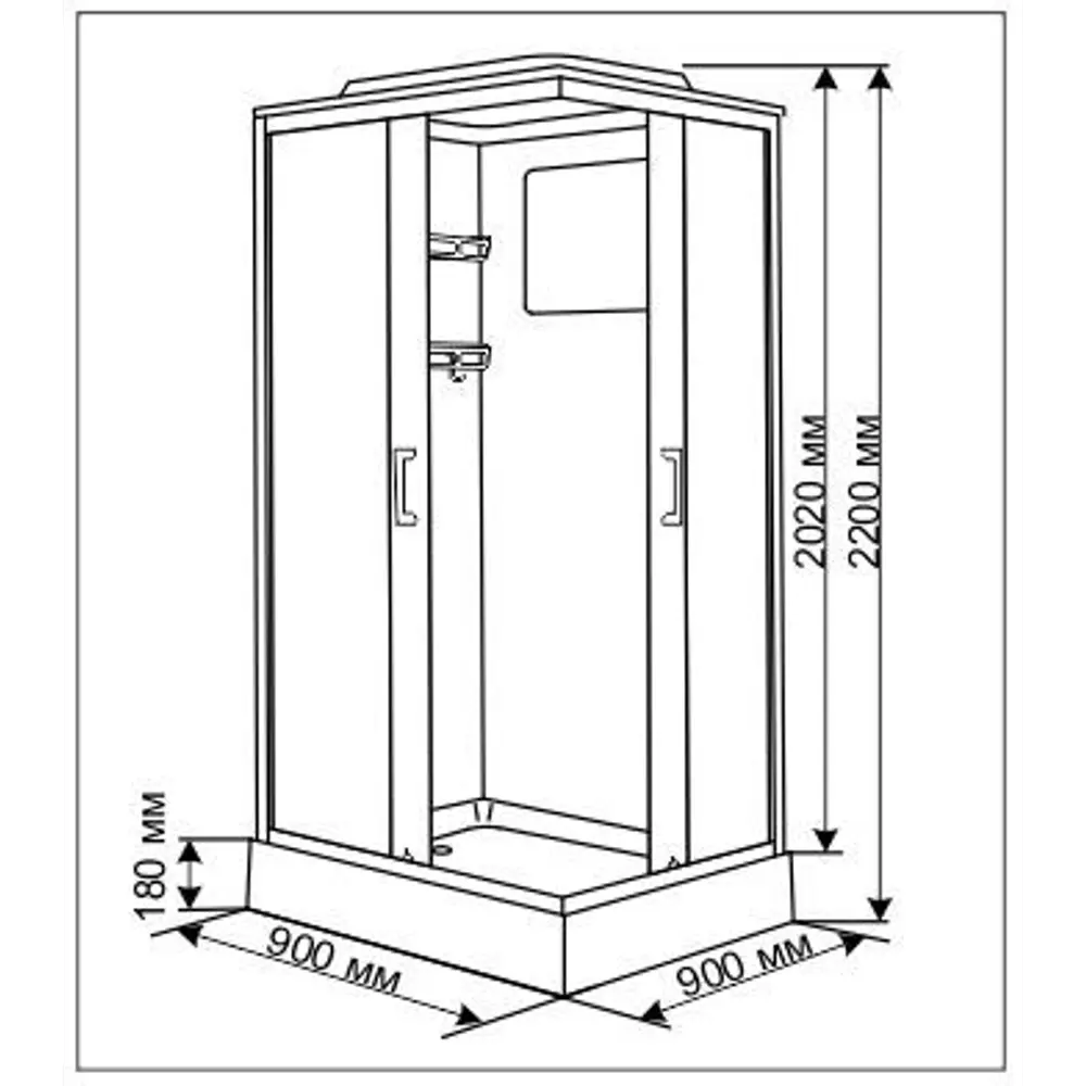 Душевая кабина Sensea Cube низкий поддон 90x90 см 82422703 STLM-2203058 - Вид №11