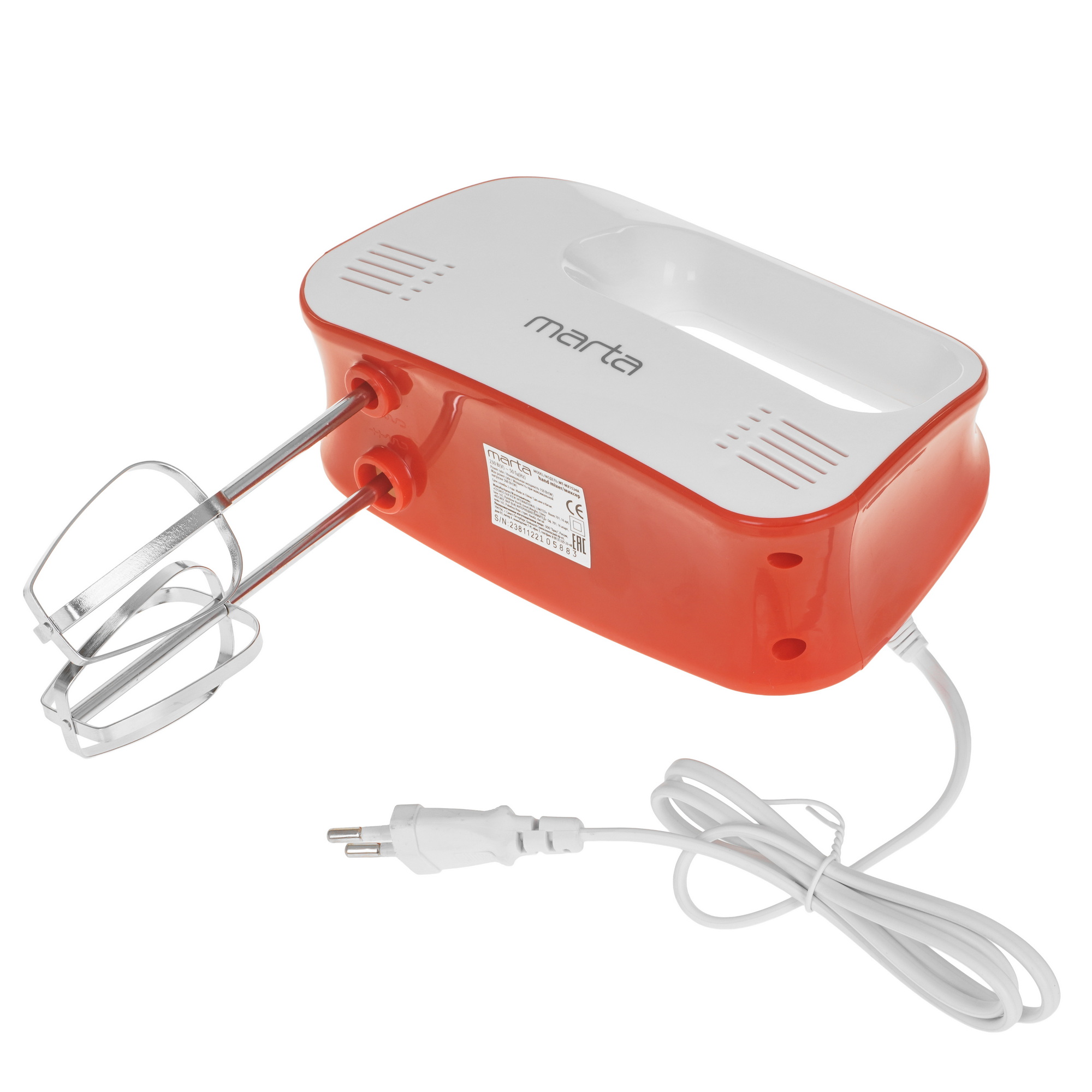 9058474 Миксер Marta MT-MX1524A белый STDN-0015000 - Вид №4