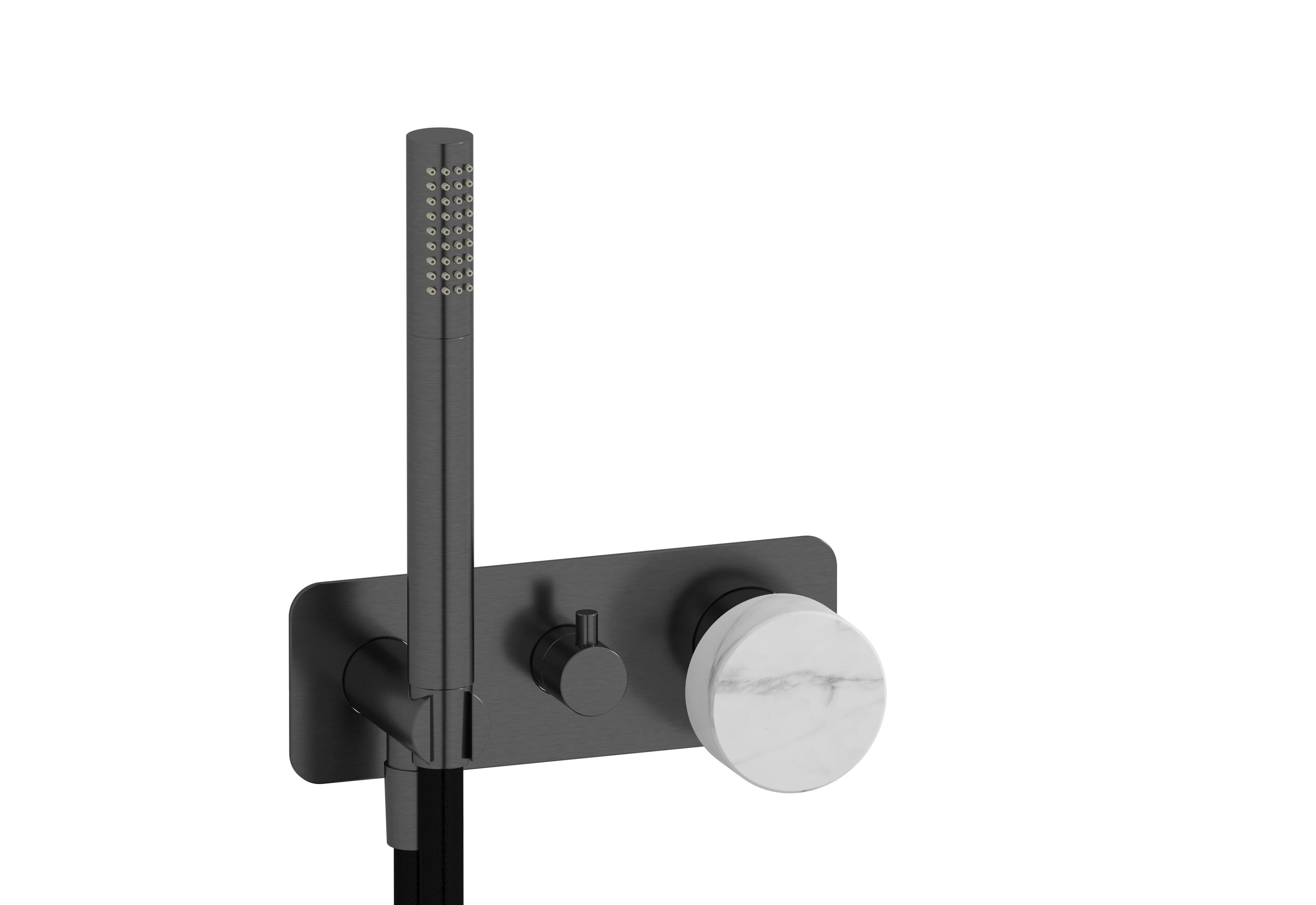 Смеситель для душа с 3 отверстиями из мрамора с ручным душем IB мрамор + мрамор Elle ARCH-00100766 - Вид №4