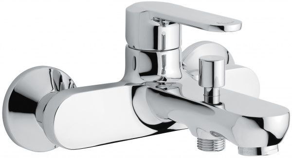 77001CR/N Emmevi Nefer, однорычажный смеситель для ванны без ручного душа, цвет хром/черный