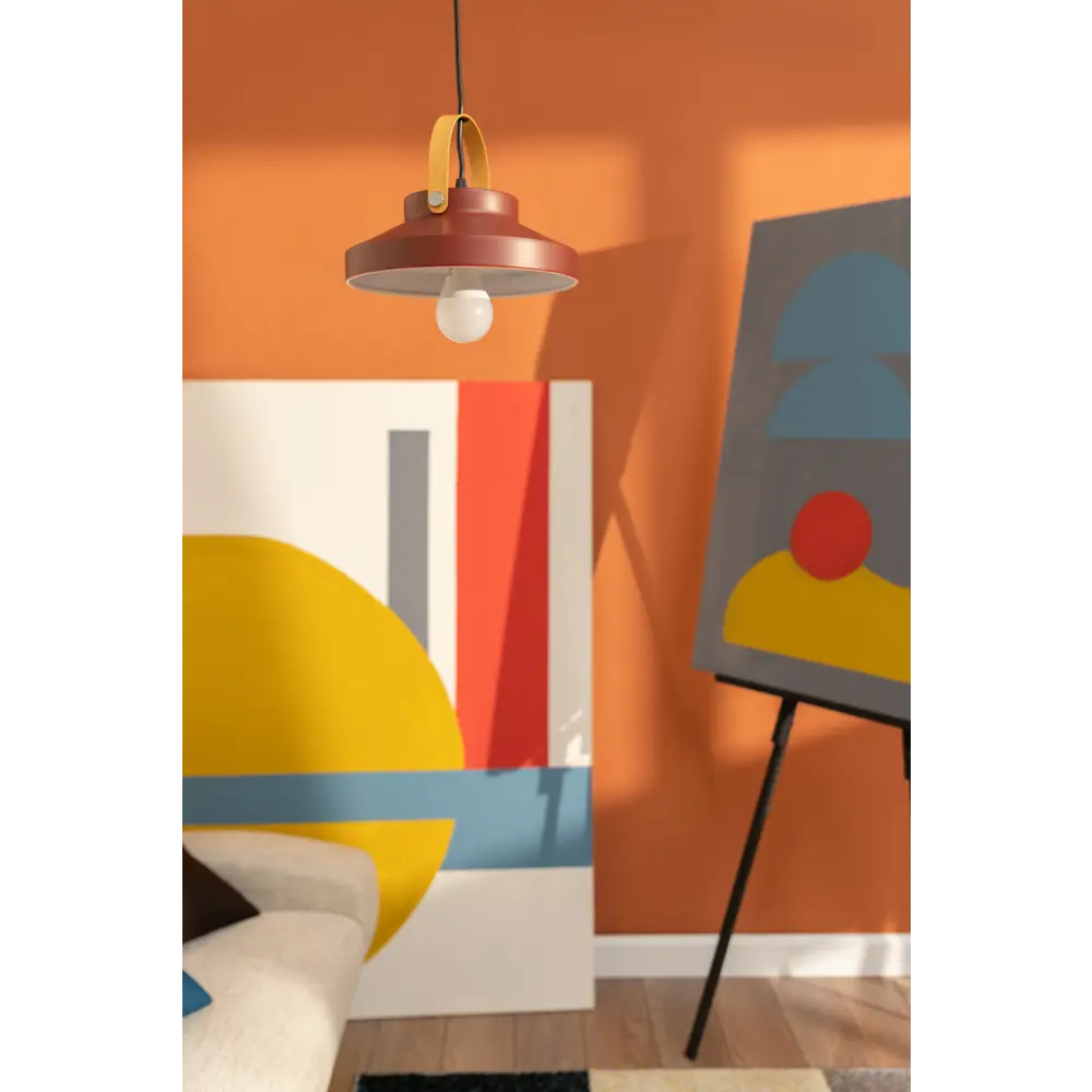 Подвесной светильник Toplight Wendi, 1 лампа, 7 м², цвет красный/дерево 82672378 STLM-2069607  - Вид №8