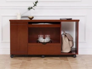 Arrediorg.it® Низкий офисный ящик для хранения из древесного волокна на колесиках Prestige