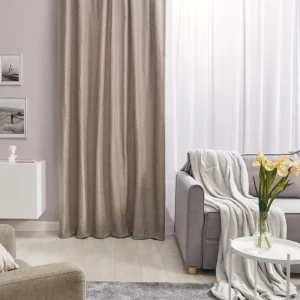 Штора на ленте со скрытыми петлями Inspire Kerms 200x280 см цвет серо-коричневый 83367765 STLM-2191792