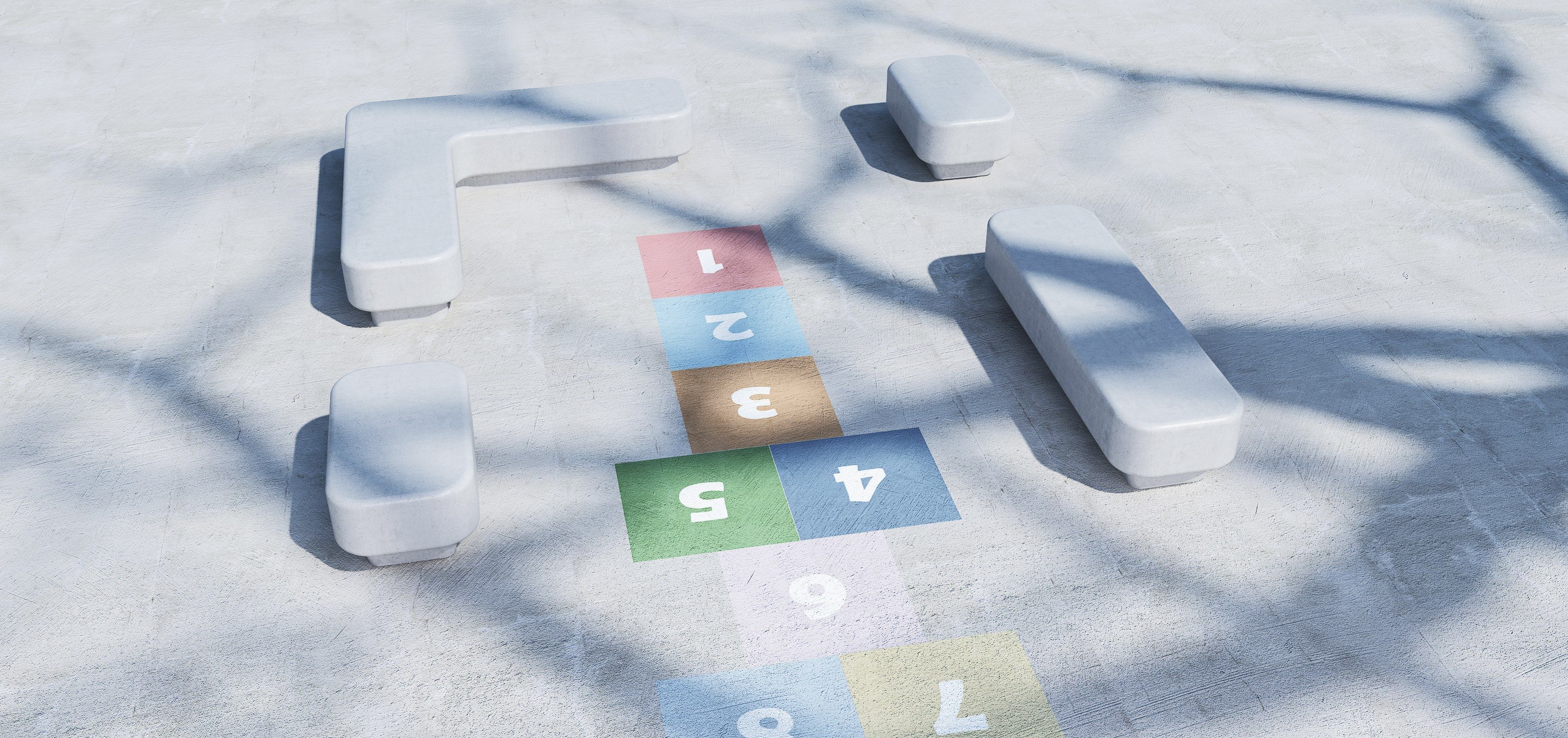 Скамейка из армированного волокном бетона SIT Kid ARCH-00112739 - Вид №2