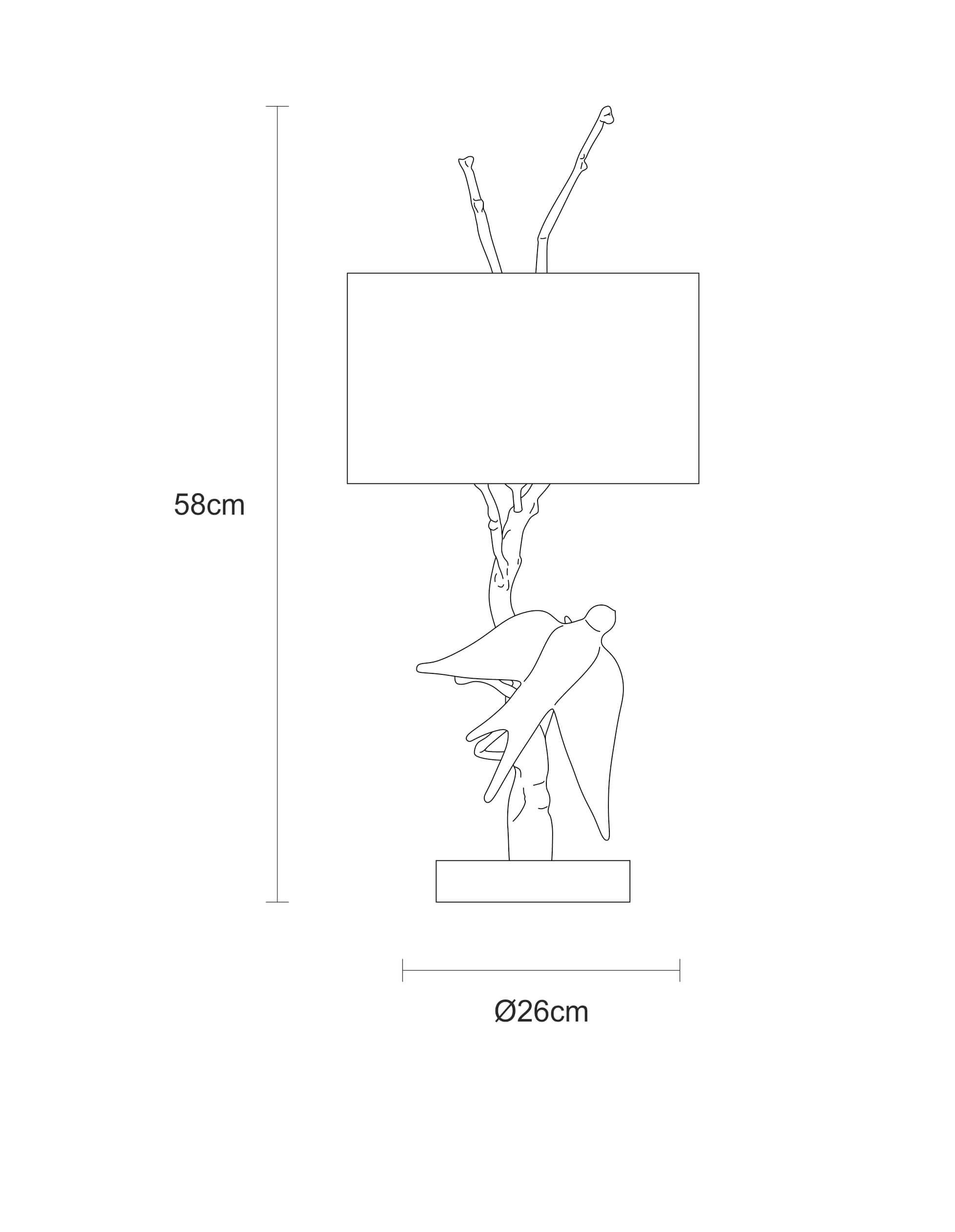 Бронзовая светодиодная настольная лампа ручной работы Serip Voa ARCH-00119878 - Вид №3