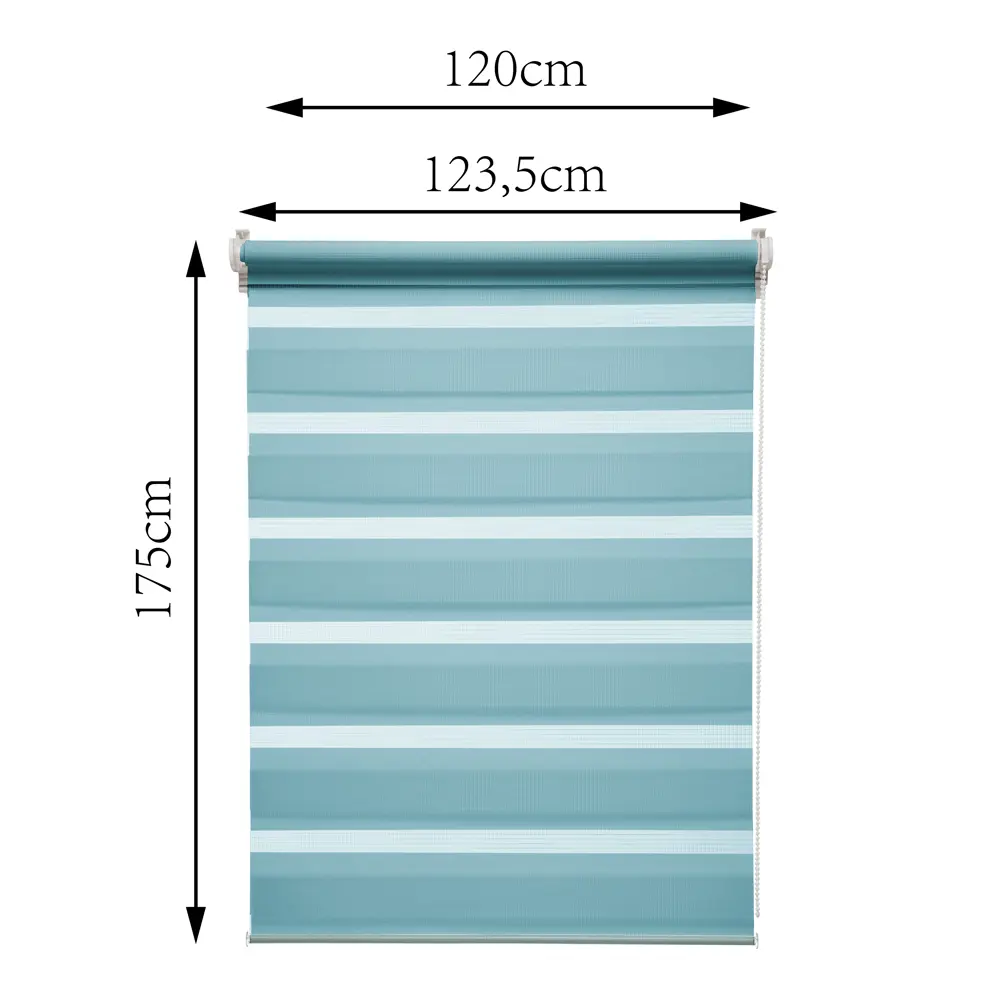 Штора рулонная день-ночь Inspire Peter 120x175 см бирюза Aqua 3 82691026 STLM-2166690 - Вид №2