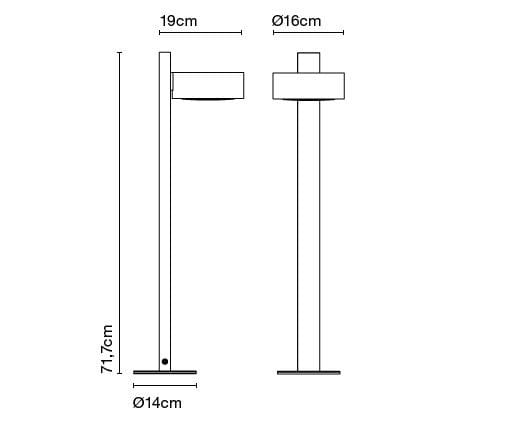 Алюминиевый светодиодный световой столб Marset Plaff-on! ARCH-00064316