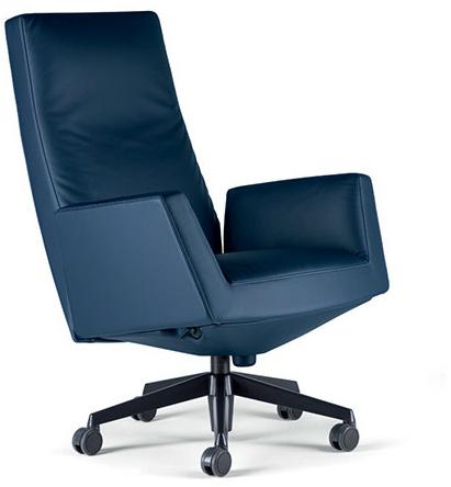 Poltrona Frau Кожаное кресло с откидной спинкой на 5 спиц с колесами L'ufficio - poltrone ufficio sun-id-1494519 - Вид №3