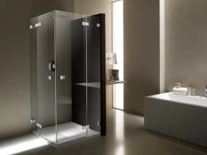 Provex Industrie Угловая душевая кабина из закаленного стекла с распашной дверцей X-line