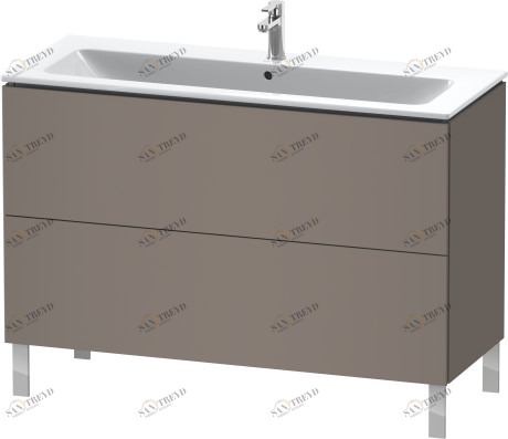 LC662804343 L-Cube Тумбочка напольная Базальт матовый, декор Duravit