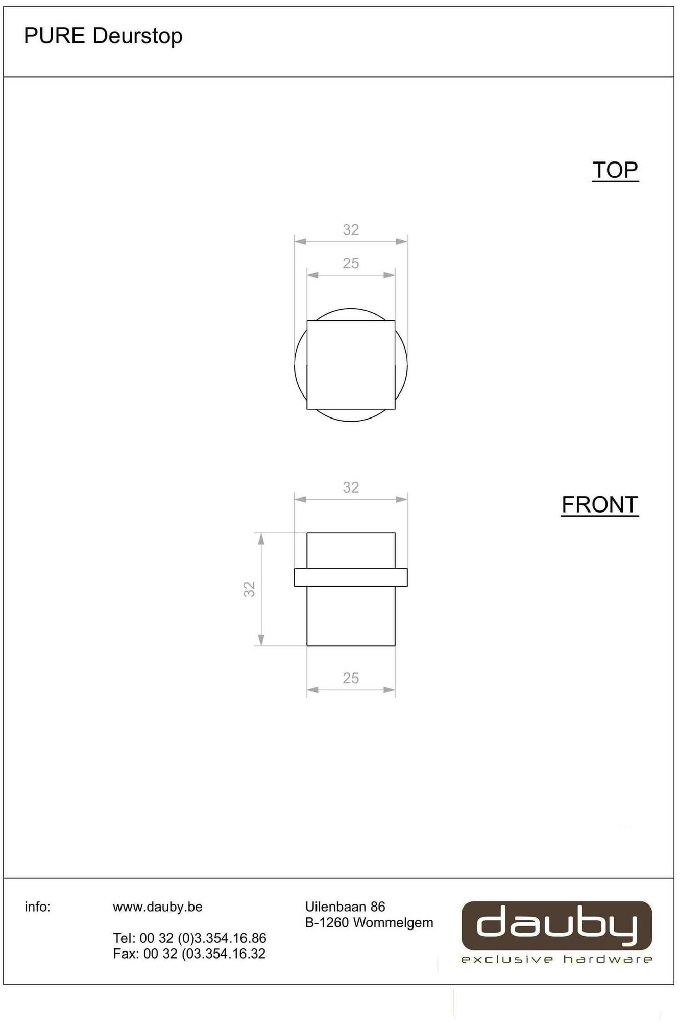 Dauby Дверной ограничитель Pure® 13717 - Вид №1