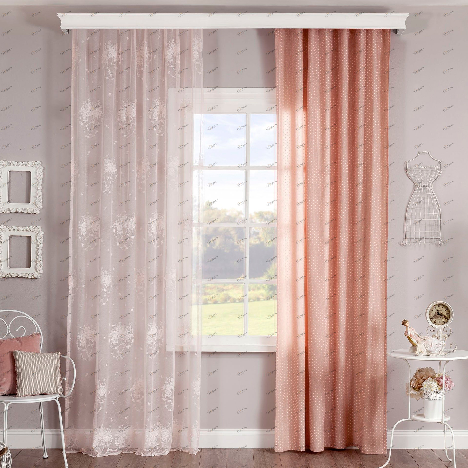 Тюль для детской 150х260 см Paradise, 1 полотно CILEK ROMANTIC 00-3832613 Бежевый Santreyd