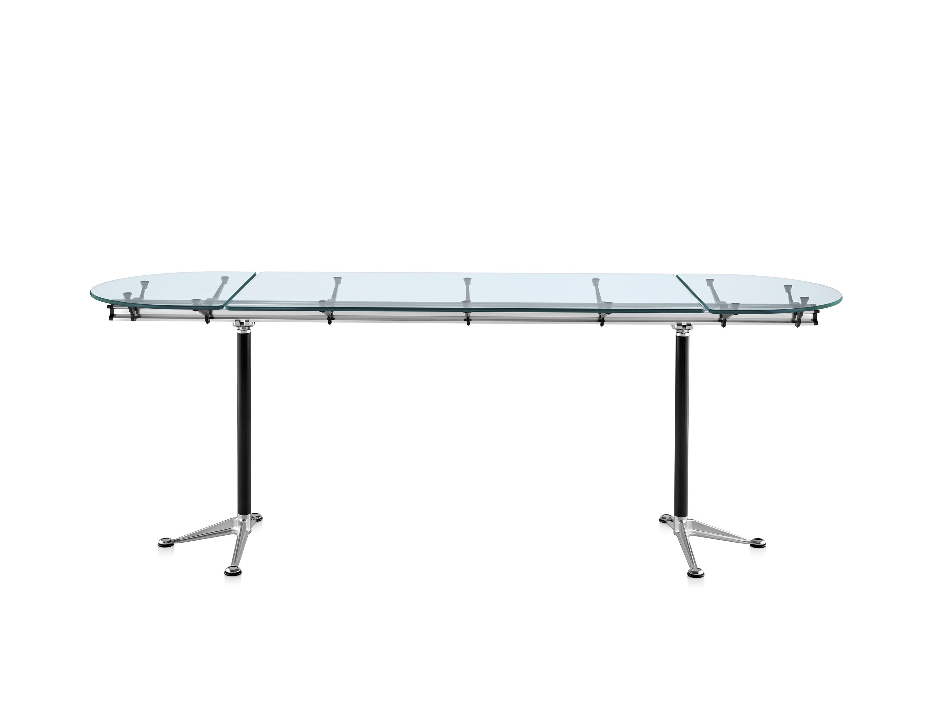 Алюминиевый и стеклянный овальный выдвижной стол для совещаний Herman Miller Burdick ARCH-00010269 - Вид №6