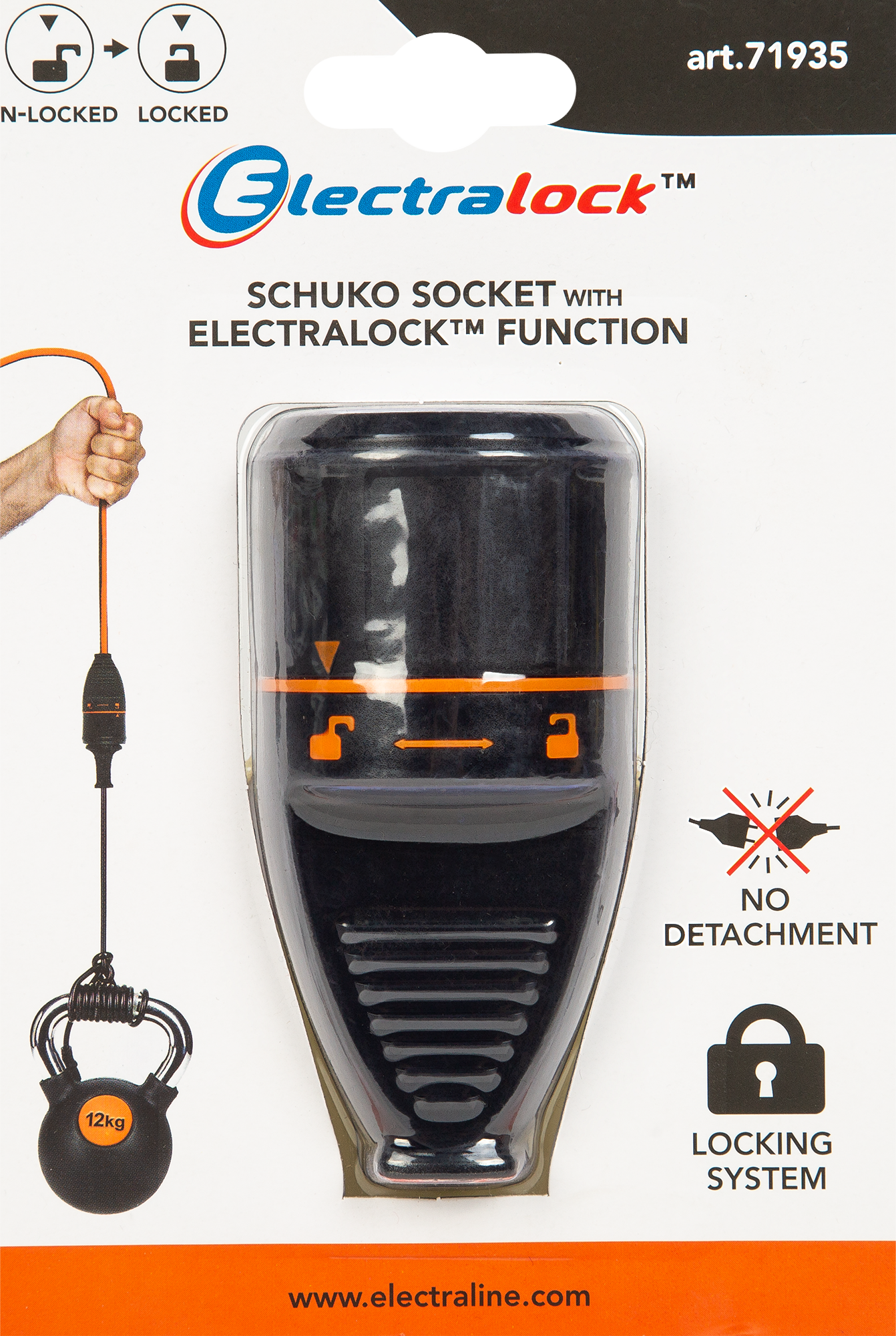 Розетка Electraline Electralock с защитой от выпадения вилки 82746259 STLM-0035365 - Вид №1