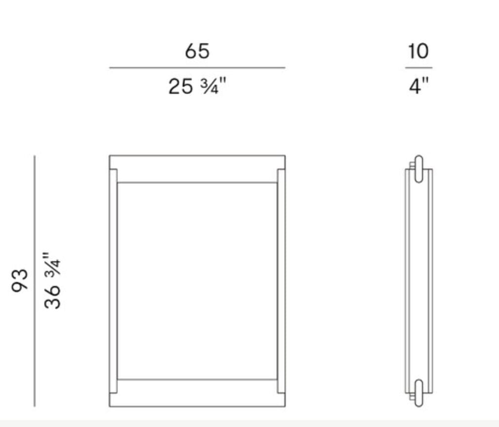 Прямоугольное настенное зеркало Potocco E Claire ARCH-00116307 - Вид №6