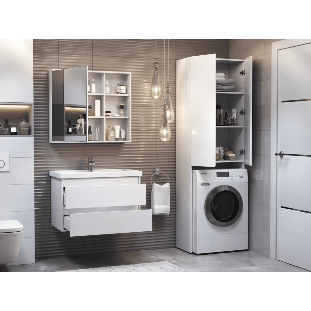 Напольный шкаф Vigo для стиральной машины с полками 84005324 STLM-0046051 - Вид №9