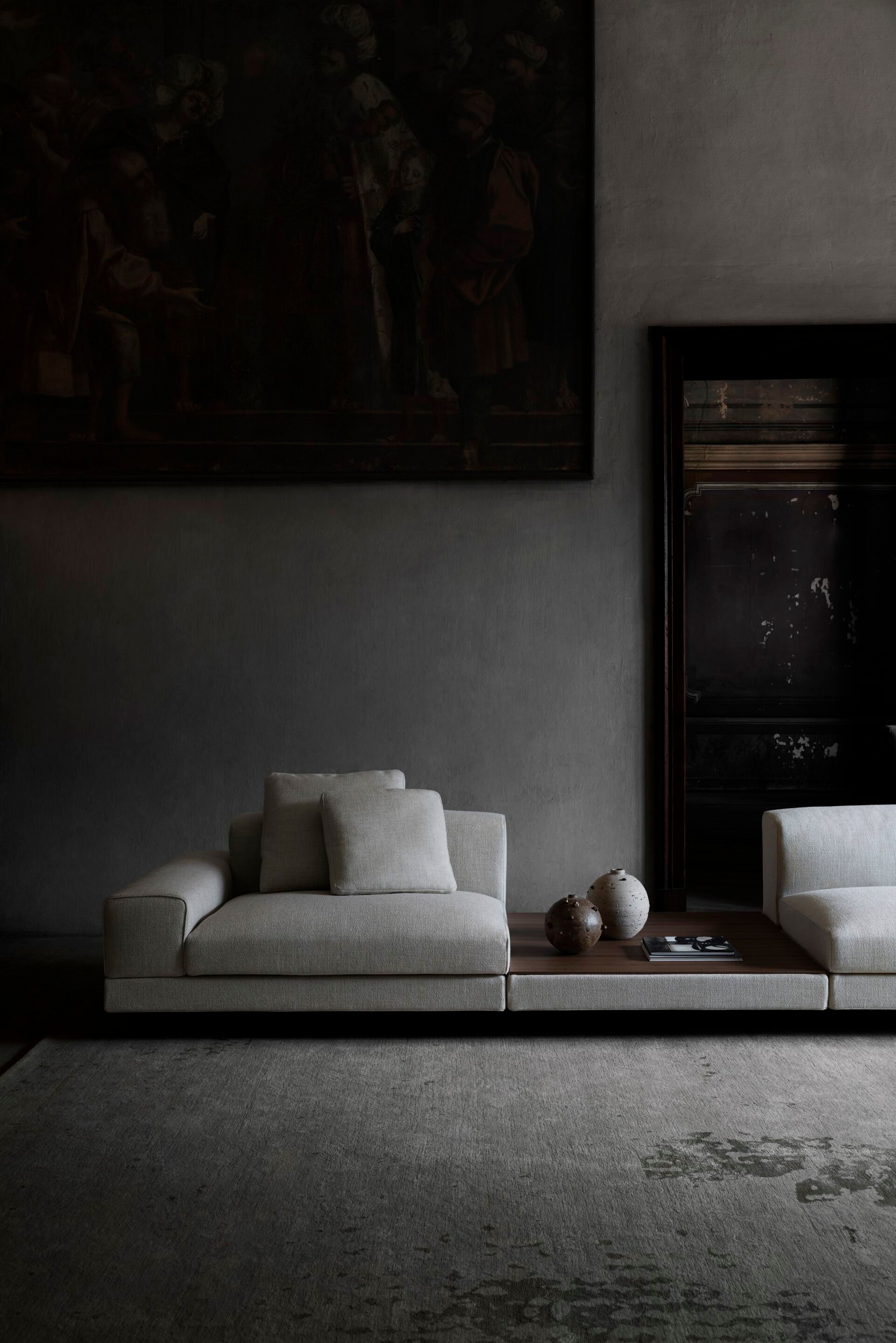 Модульный кожаный диван с полуостровом на 3 места Living Divani Лоренц ARCH-00039325 - Вид №7