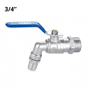 100102 Кран шаровой водоразборный, со штуцером 3/4" ручка, латунь LAB.Space