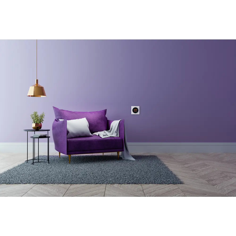 Терморегулятор для теплого пола Onekey Florence ОКЕ-20 электронный программируемый с Wi-Fi цвет белый ONEKEYELECTRO STLM-2086584 - Вид №6